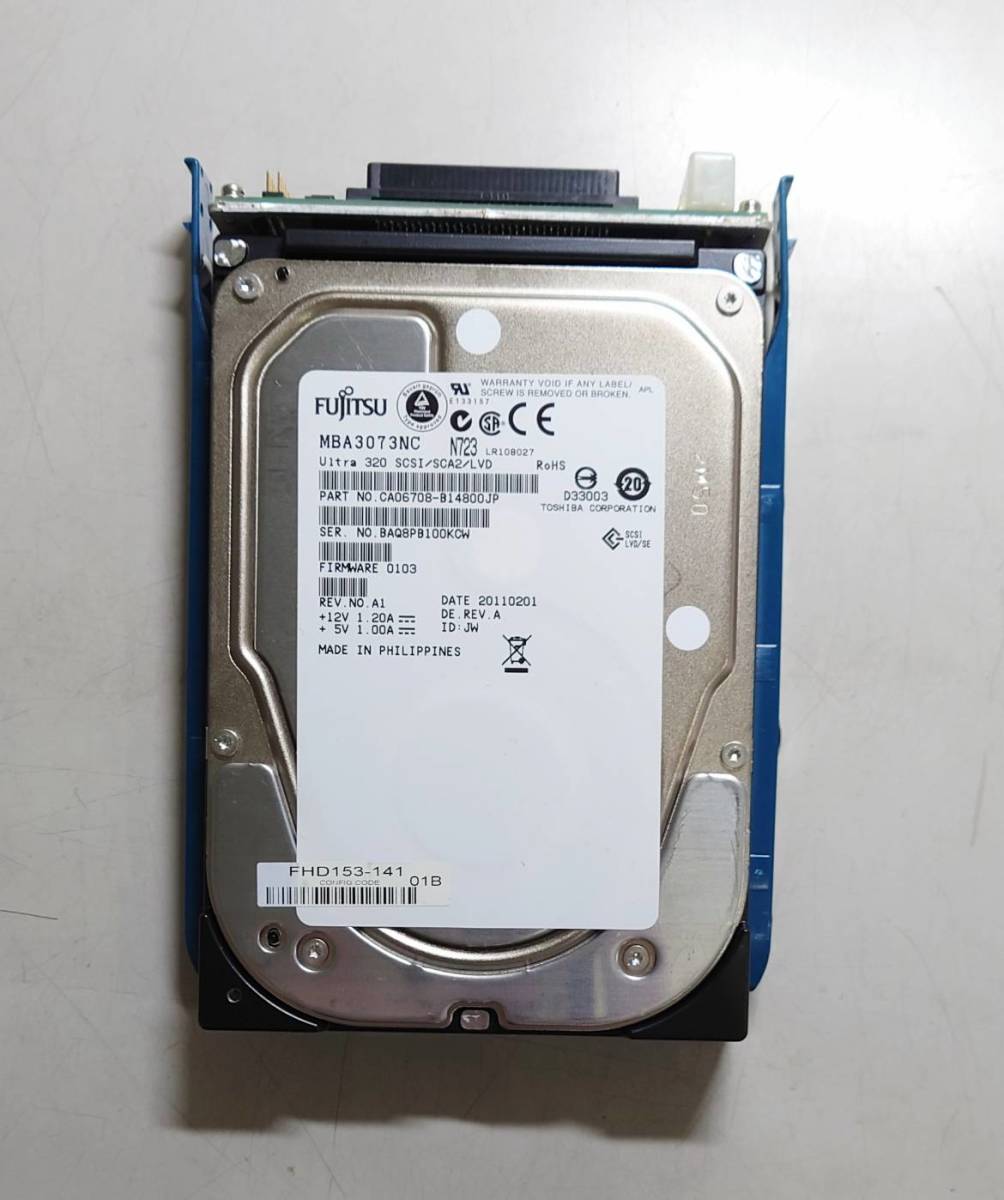 KN3937 [ текущее состояние товар ] Fujitsu MBA3073NC 73G/SCA80/15,000rpm