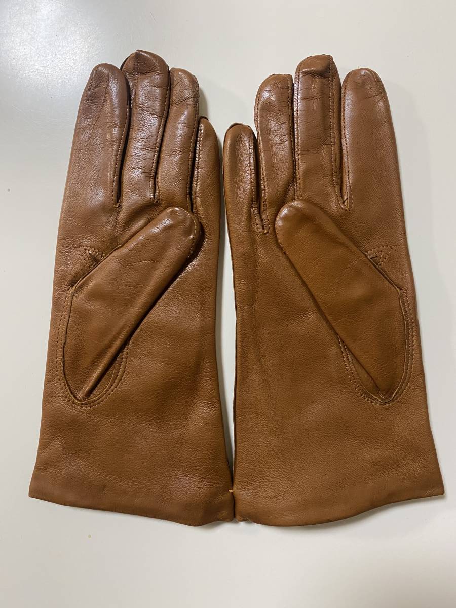 【未使用品】イタリア製　Madova Gloves レディース　レザーグローブ　ブラウン　革手袋　ウール裏地　サイズ7 マドヴァ_画像2