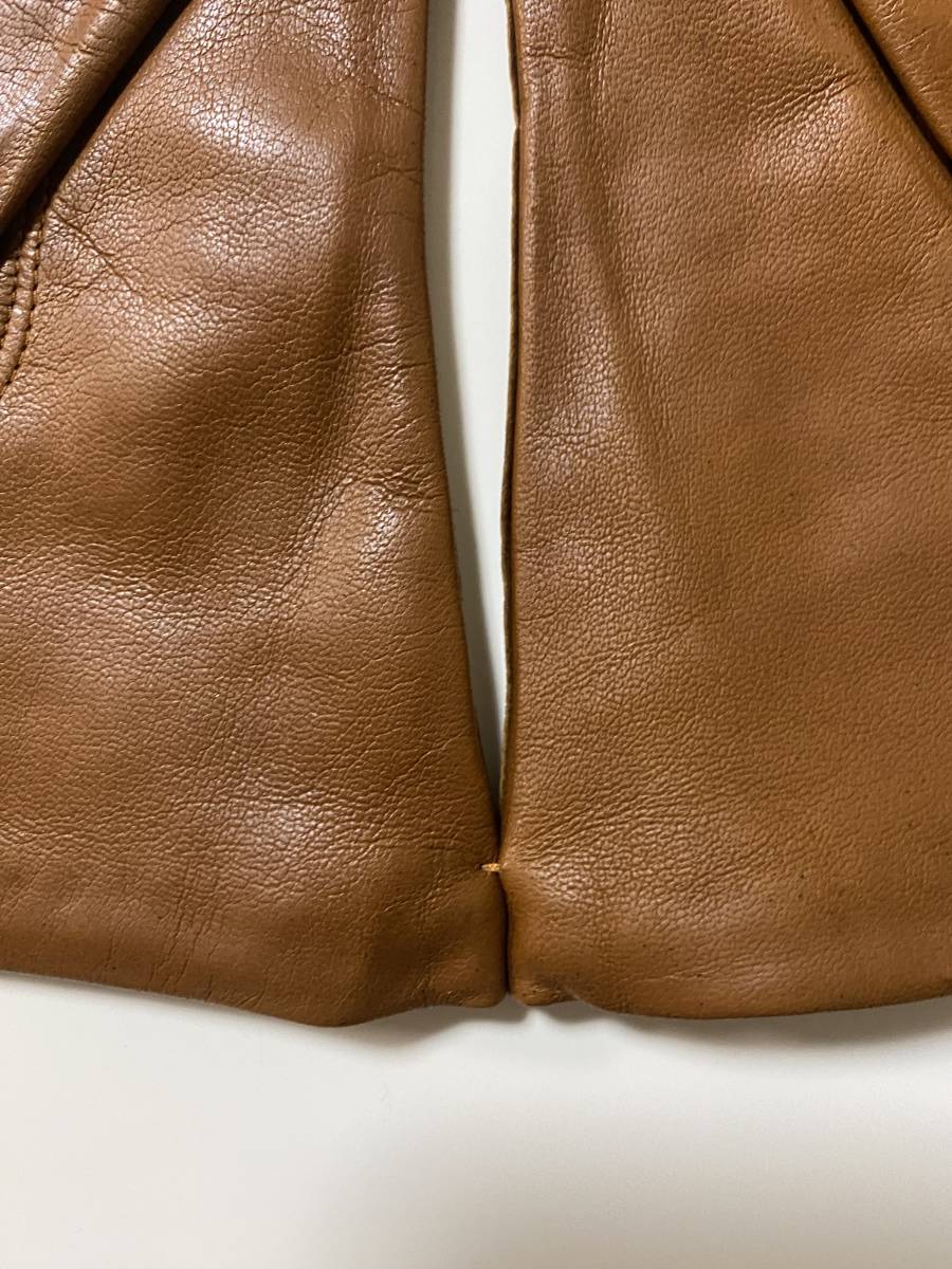 【未使用品】イタリア製　Madova Gloves レディース　レザーグローブ　ブラウン　革手袋　ウール裏地　サイズ7 マドヴァ_画像5