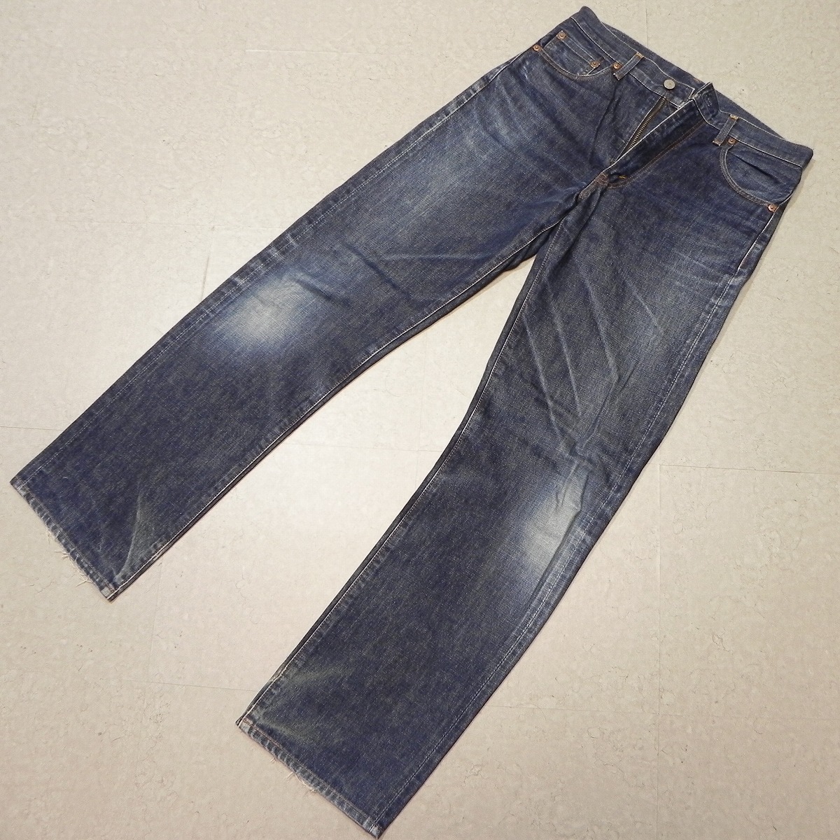 j567★ 00s 日本製 Levi's リーバイス 502XX ヴィンテージ復刻 ジーンズ W31 ★ 古着 赤耳 ビッグE デニムパンツ 即決 ★