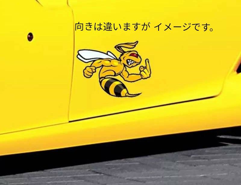 スズメバチ　蜂　黄色　動物　バイク　車　転写　ステッカー　VESPA　ベスパ　オートバイ
