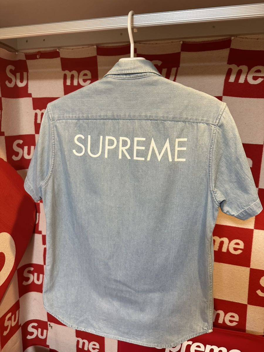 ☆超激レア☆Supreme Classic Logo Denim Shirt シュプリーム デニム