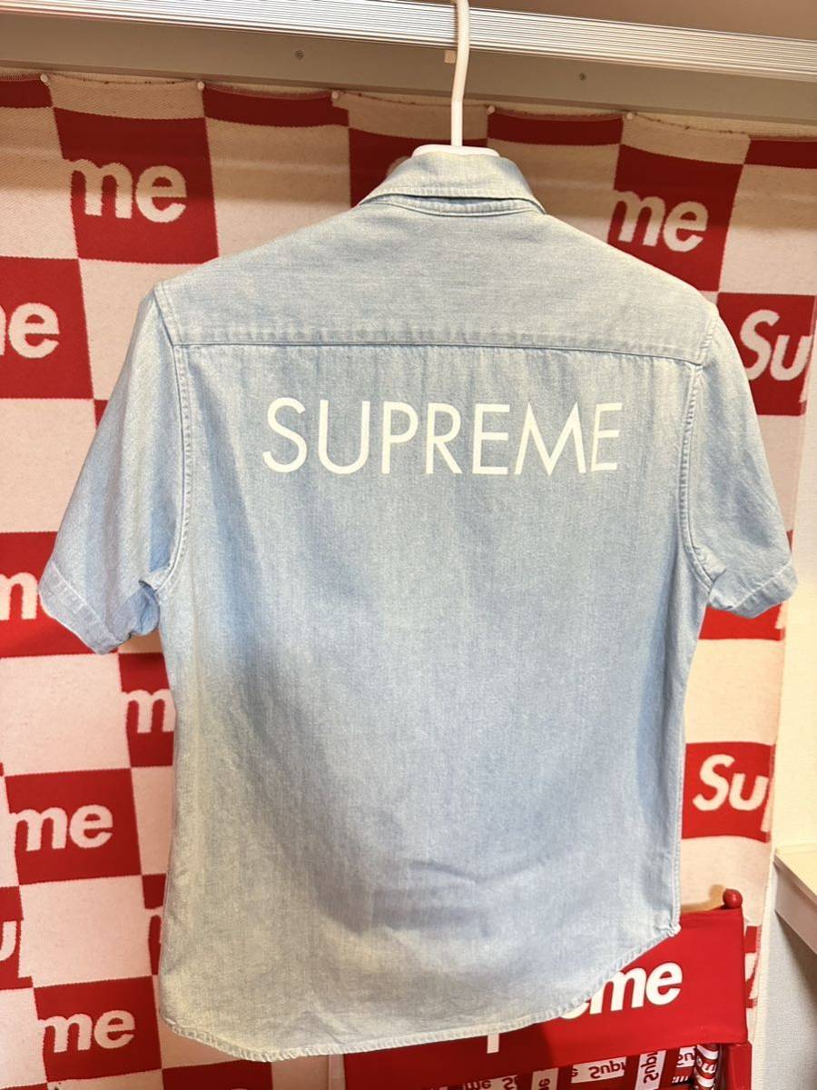 ☆超激レア☆Supreme Classic Logo Denim Shirt シュプリーム デニム