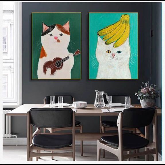 アートポスター インテリア雑貨 小物 リビング 玄関 トイレ 医者 猫 ネコ 看護師 医療関係 レトロの画像3