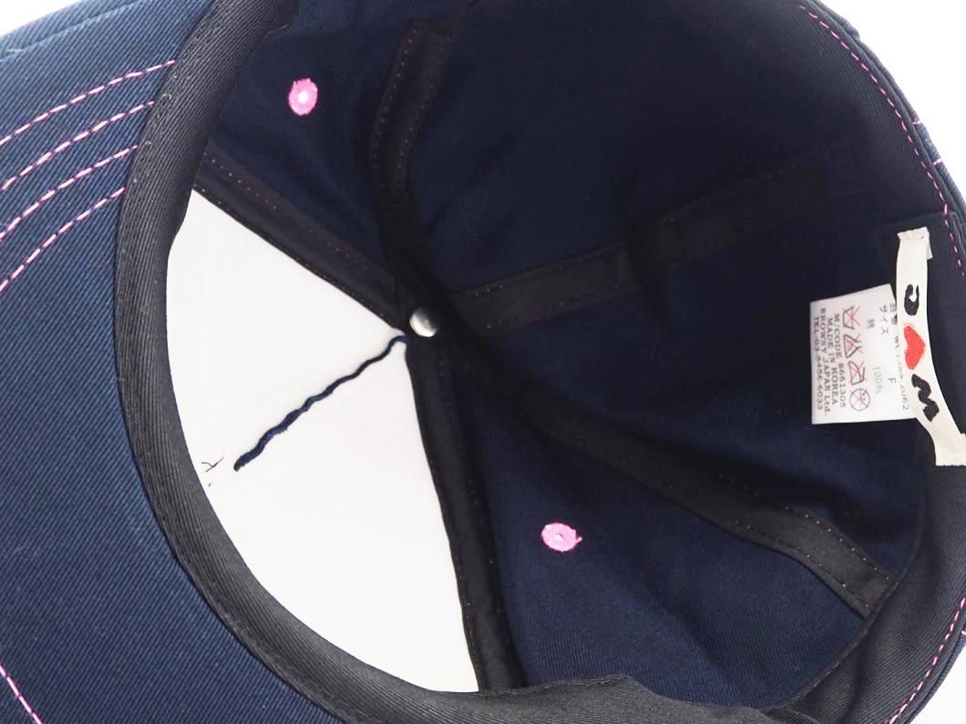 WC двойной si- вышивка Baseball колпак sizeF/ темно-синий x розовый ## * dga5 женский 