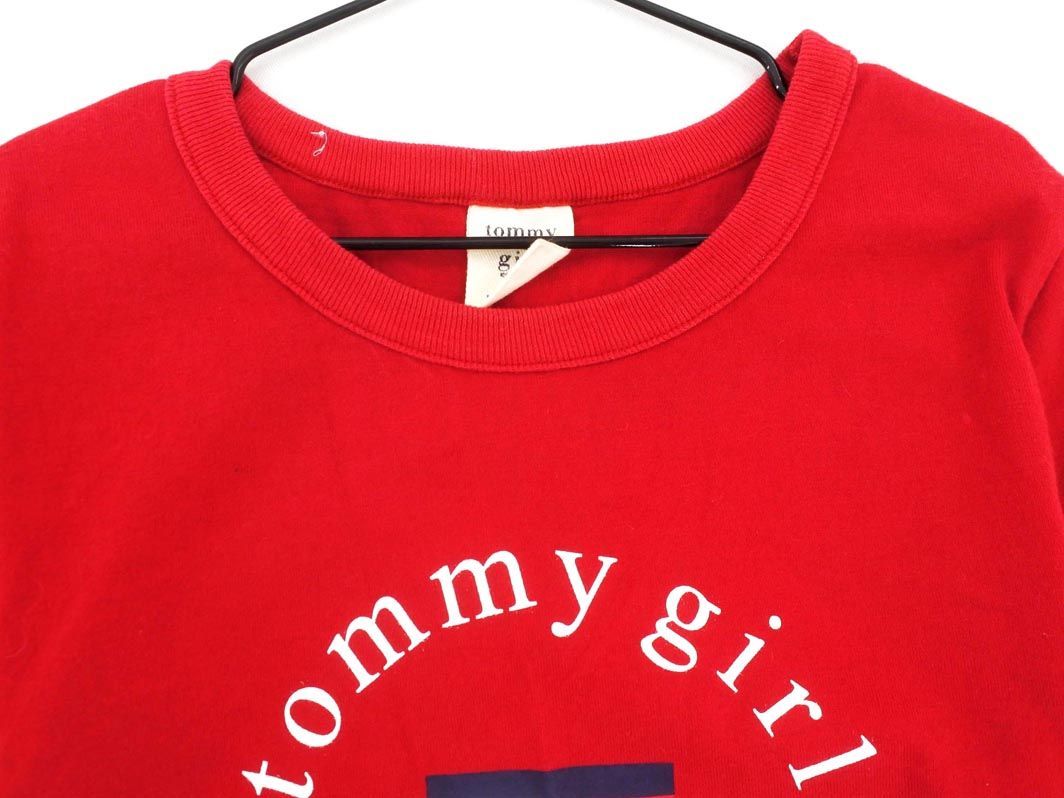 ネコポスOK tommy girl トミーガール ロゴ プリント Tシャツ sizeS/赤 ■◆ ☆ dga5 レディースの画像2