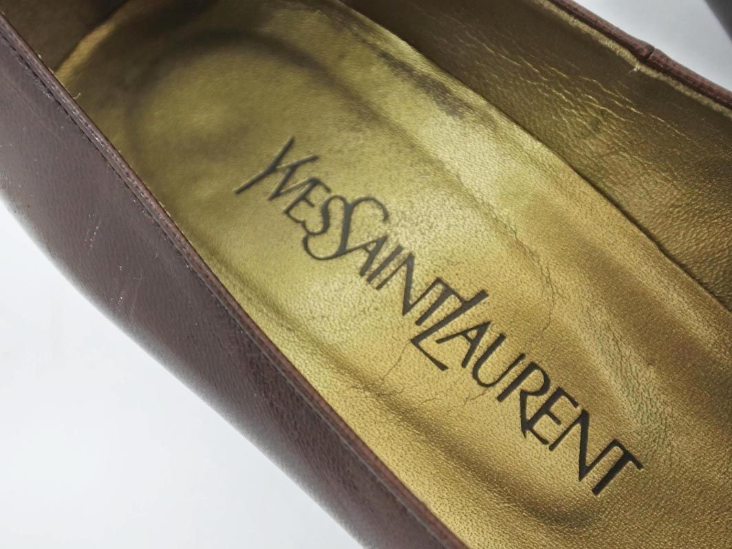 YVES SAINT LAURENT イヴサンローラン レザー パンプス size36.5（23.5cm位）/茶 ■■ ☆ dgb4 レディース_画像5