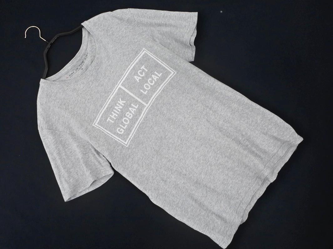 ネコポスOK UNITED ARROWS ユナイテッドアローズ A DAY IN THE LIFE プリント Tシャツ sizeS/グレー ■◆ ☆ dgb8 メンズ_画像1