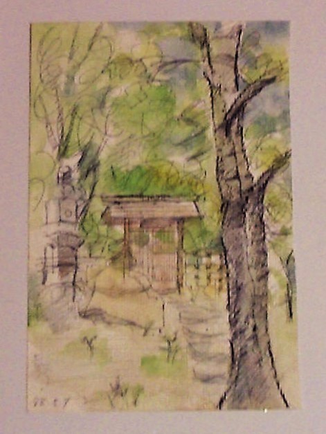 * delivery!* watercolor painting [ old house. .]* autograph guarantee * author un- details!