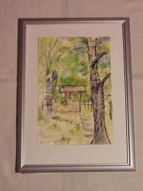 * delivery!* watercolor painting [ old house. .]* autograph guarantee * author un- details!