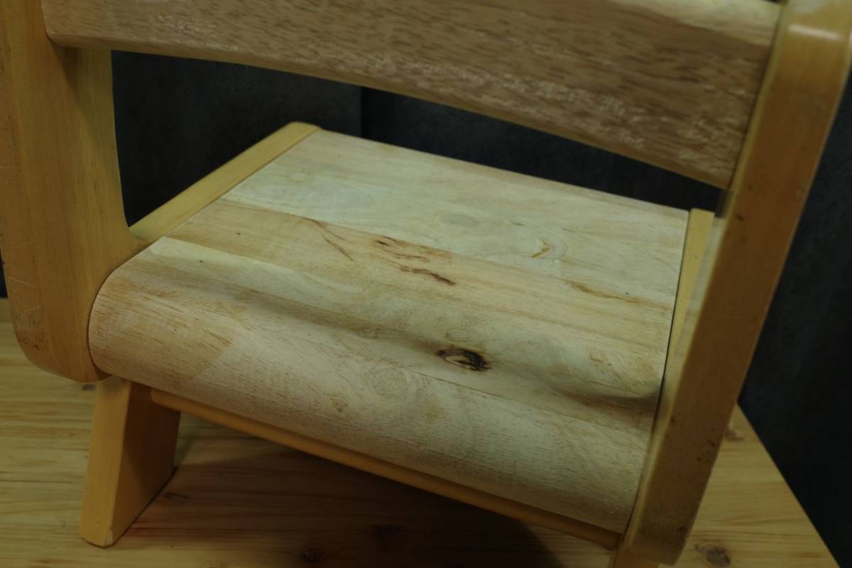 [昭和レトロ] 家具インテリア 幼児 子供用木製椅子 花台 置物台_画像6