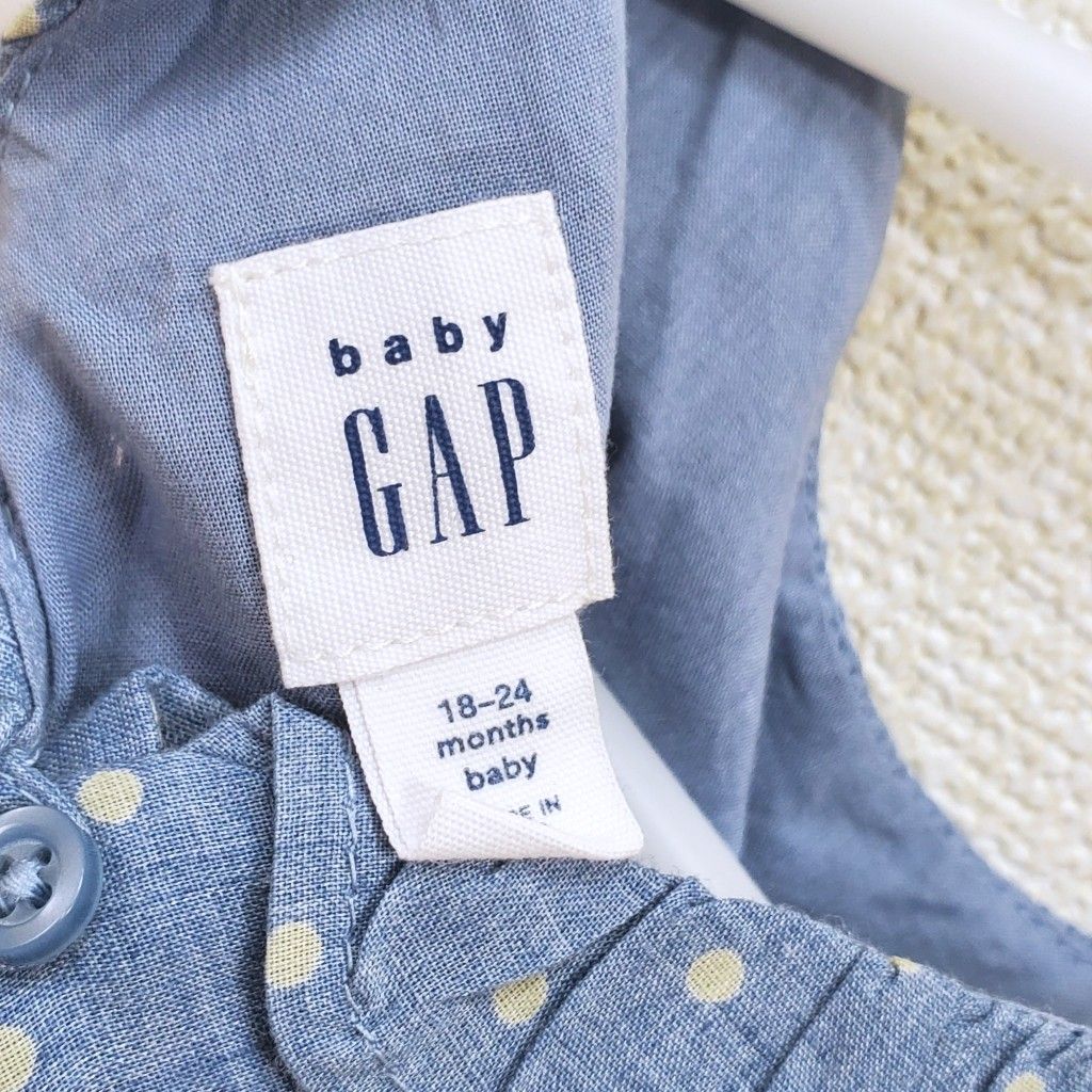 baby GAP ベビー ギャップ ドット ワンピース ガール 90 夏服 ノースリーブワンピース ドット柄