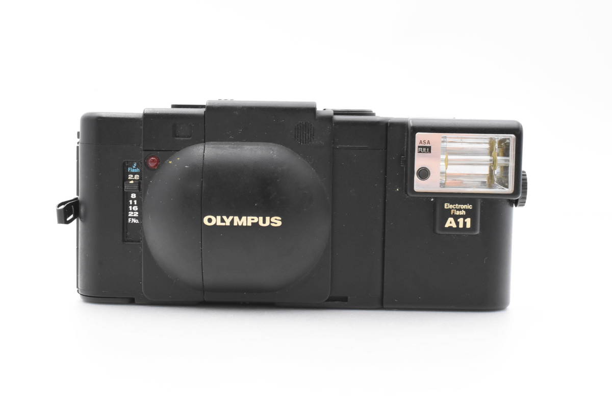 OLYMPUS オリンパス XA ブラックボディ フィルムカメラ コンパクトカメラ + A11 (t3765)