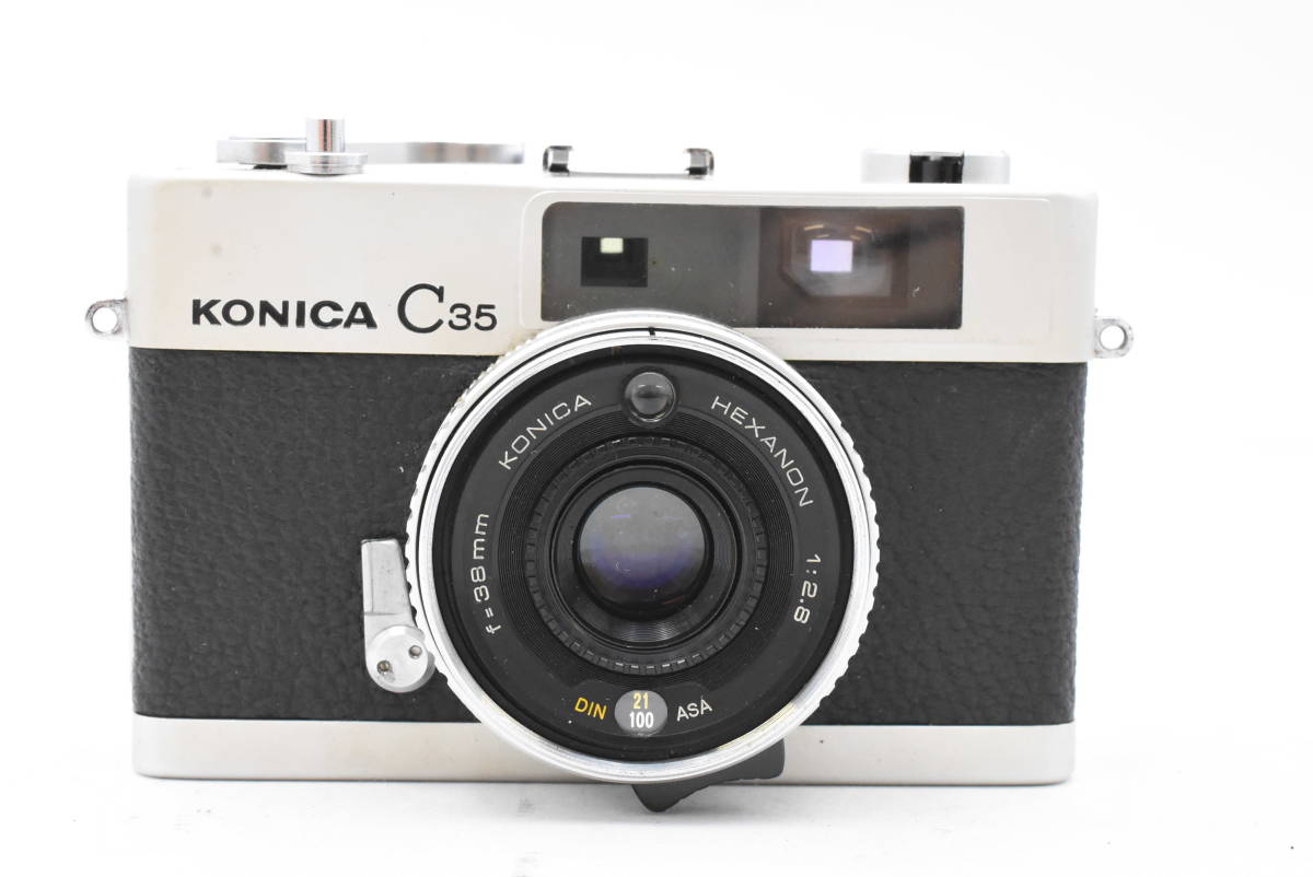 KONICA コニカ C35 シルバーボディ フィルムカメラ コンパクトカメラ (t3844)