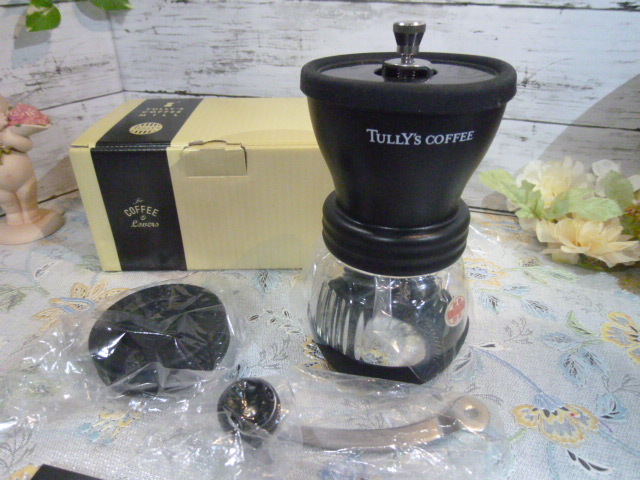 ■■ Tully's Coffee Mill Coffee Mill Black Unase Storage