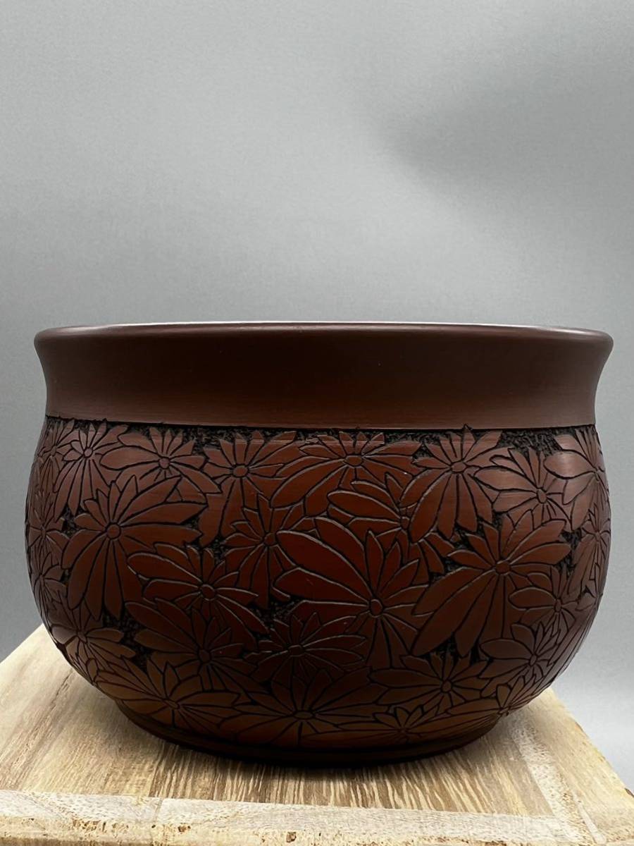 常滑焼森下宗則作花尽図朱泥/ 煎茶道具常滑k0727-05 | JChere雅虎拍卖代购