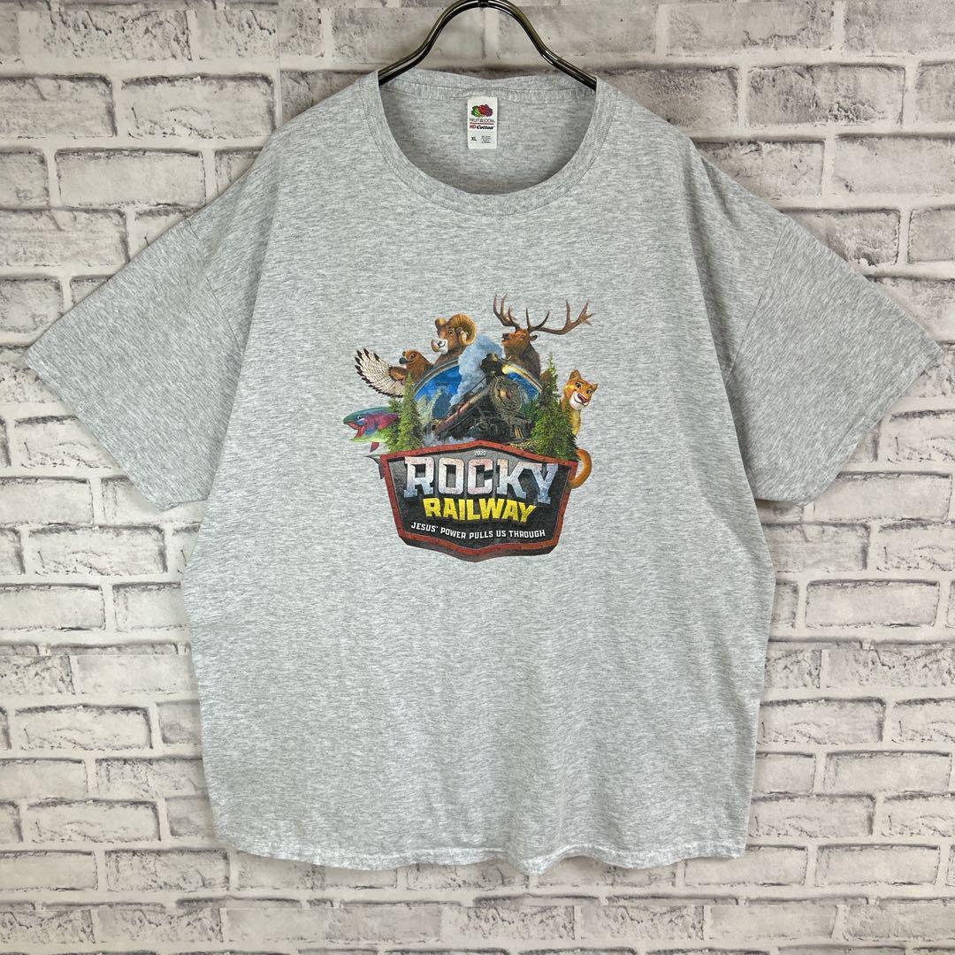 ROCKY RAILWAY バケーションバイブルスクール Tシャツ 半袖 輸入品 春服 夏服 海外古着 教会 夏季学校 夏期講習 2020 アニマル 動物 鉄道_画像2