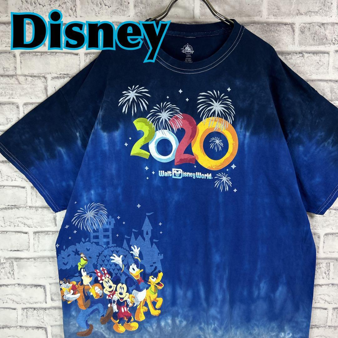 Disney ディズニー WDW 2020 タイダイ染め Tシャツ 半袖 輸入品 春服 夏服 海外古着 ミッキー グーフィ ドナルド プルート ミニー