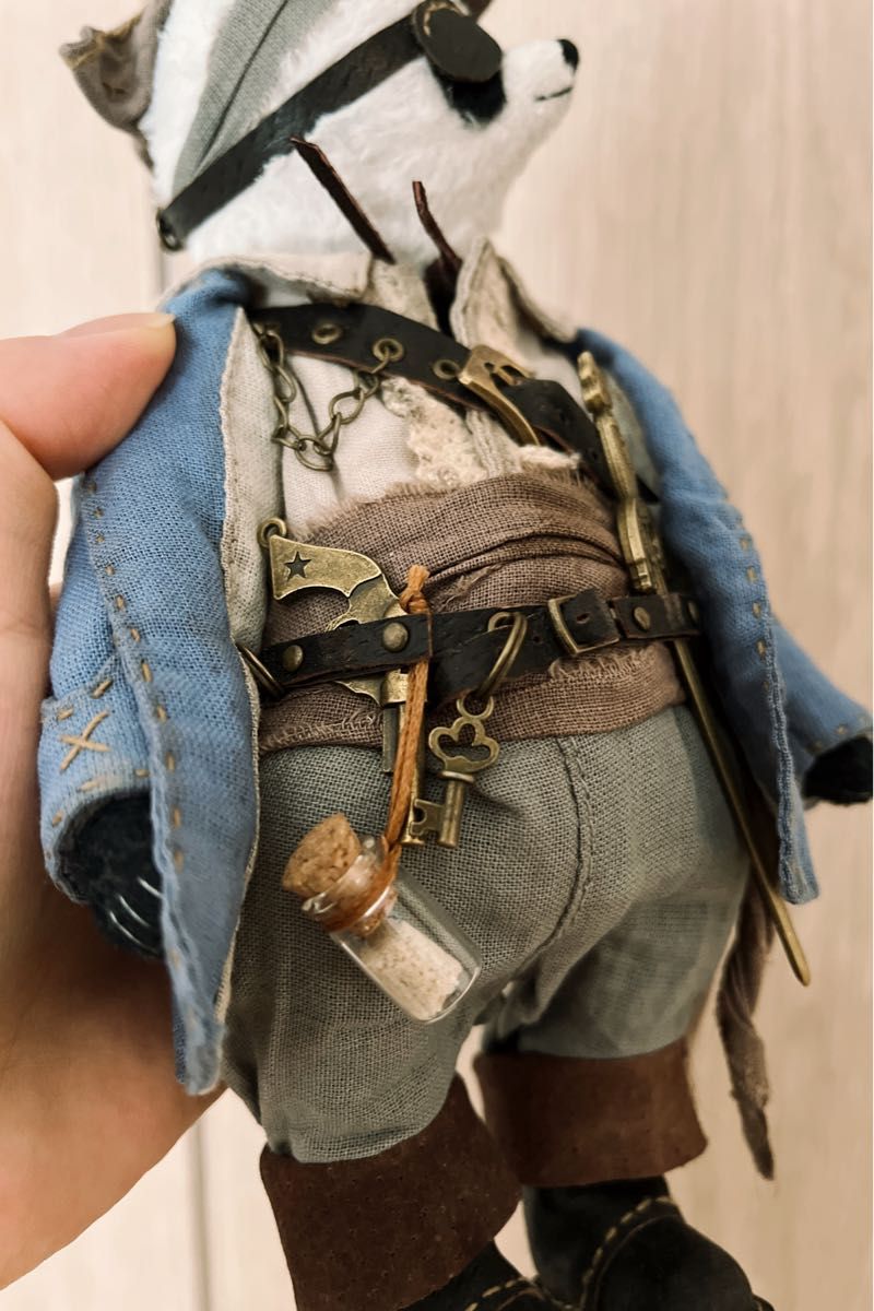 作家テディベア パンダ 手作りパンダ ぬいぐるみ パイレーツ 作家テディベア パンダ 手作りパンダ ぬいぐるみ パイレーツ