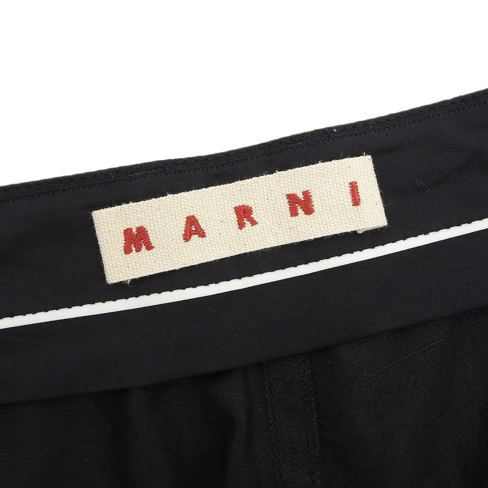 超美品 マルニ MARNI 2018年商品 コットン100% セミワイド テーパードパンツ 40 黒 18ss_[マルニ]テーパードパンツ
