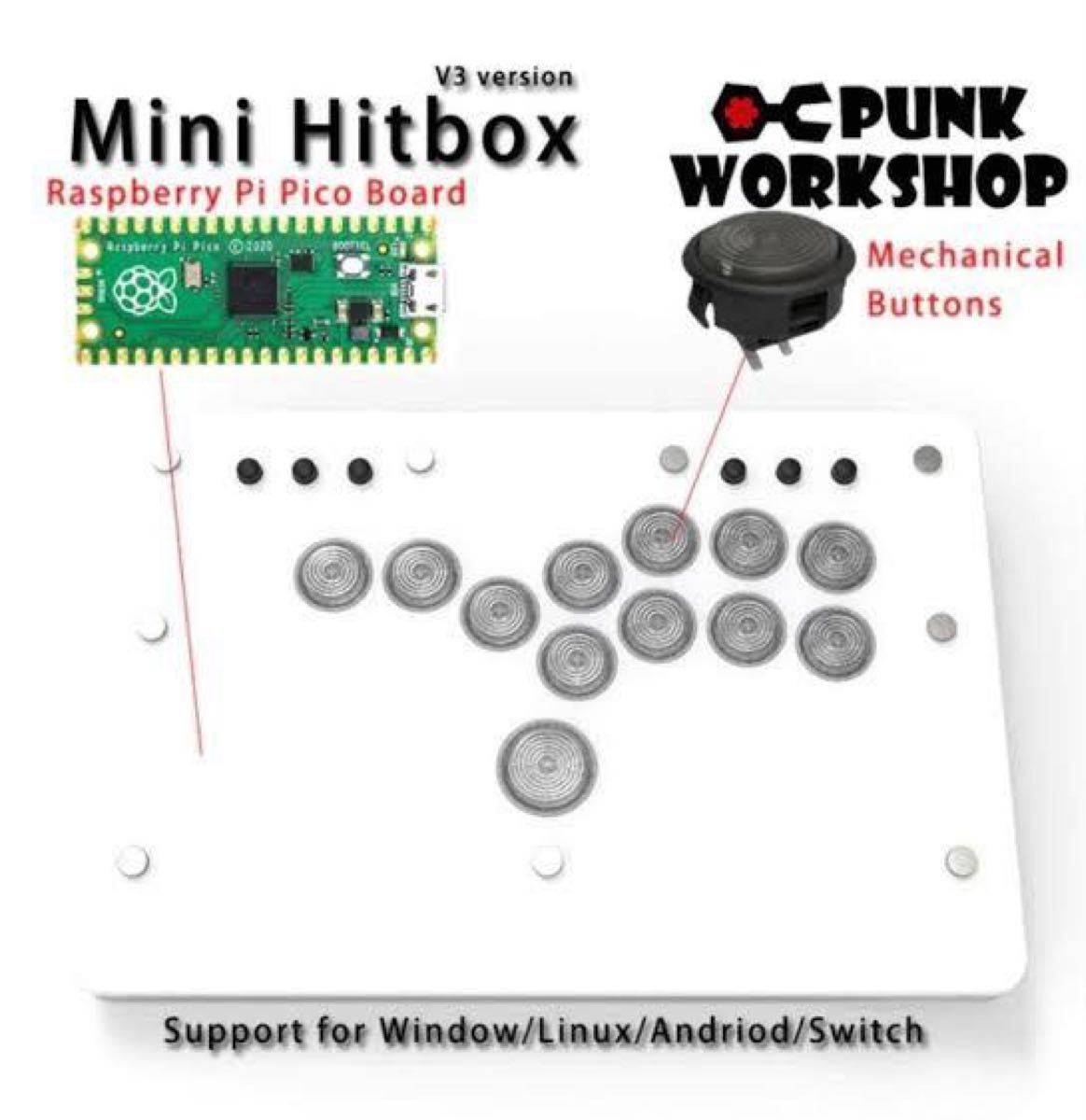 punkworkshop レバーレスコントローラー ヒットボックス-