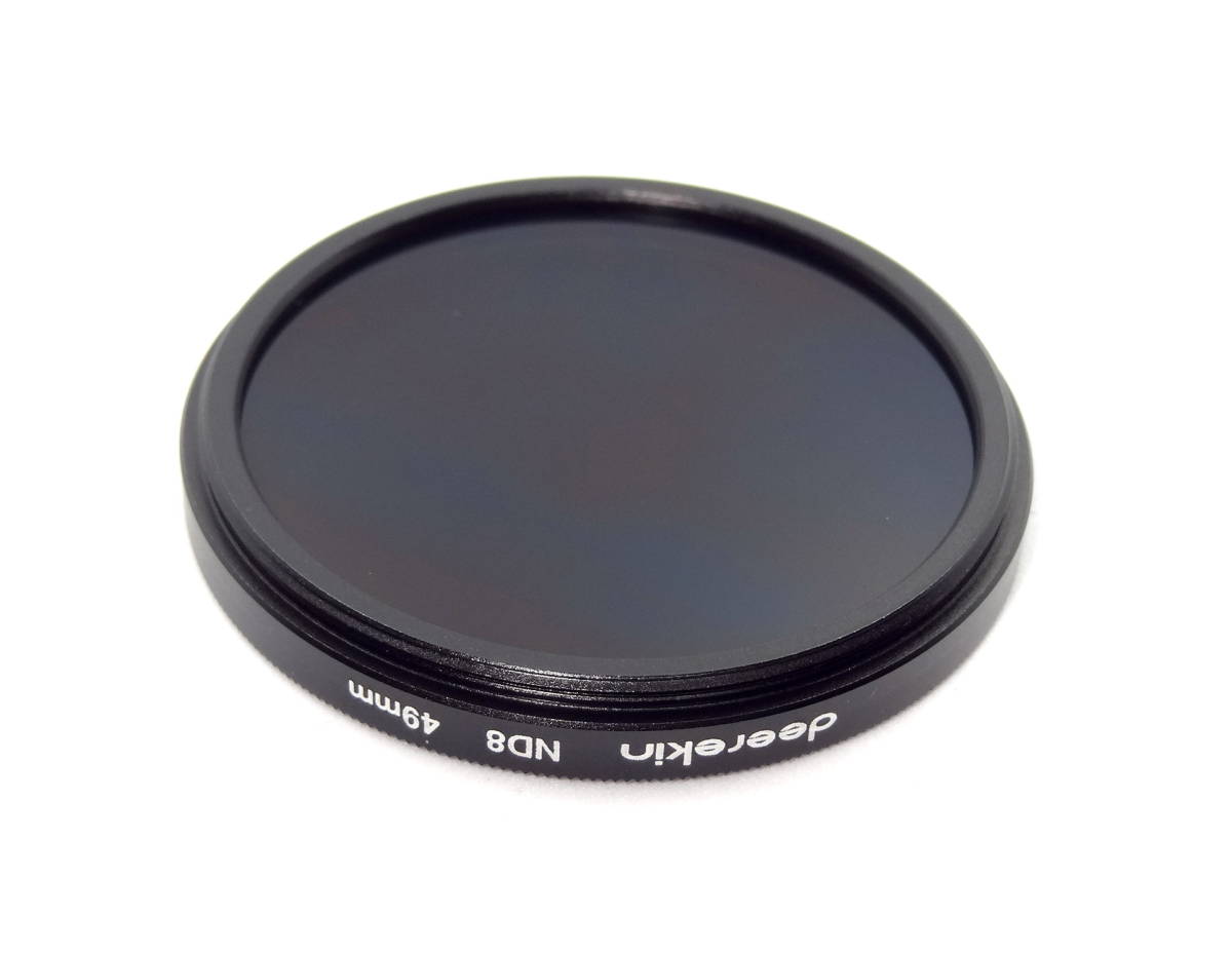 deerekin 49mm 薄枠 ND8 NDフィルター 減光フィルター 広角レンズ対応 簡易ケース付き 新品・未使用品