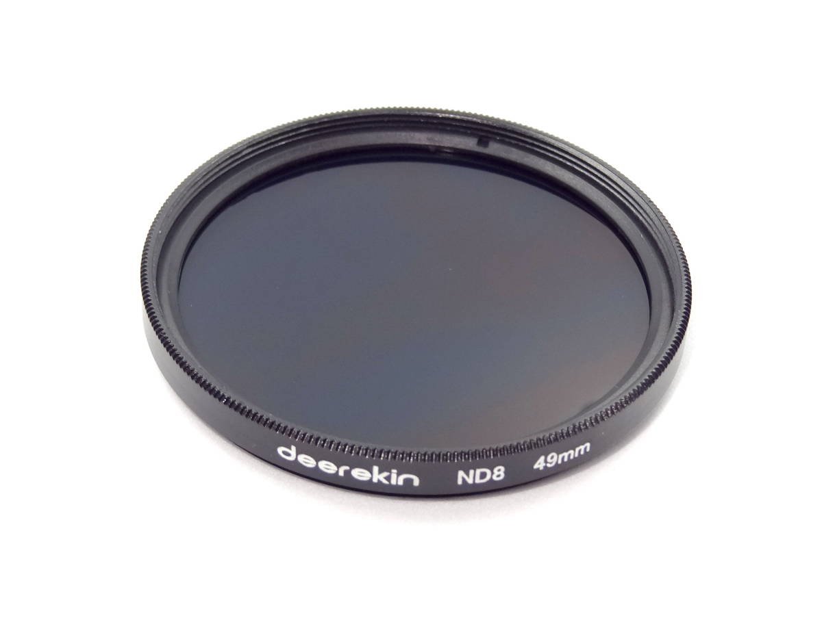 deerekin 49mm 薄枠 ND8 NDフィルター 減光フィルター 広角レンズ対応 簡易ケース付き 新品・未使用品