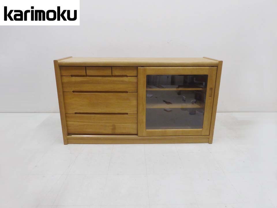 正規品■karimoku カリモク■サイドボード リビングボード 収納キャビネット 片スライド扉 GA5157HA_画像1