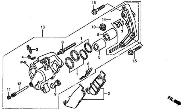 MC41 ABS 無 純正 F キャリパー シール 送料250円～ CBR250R フロント ブレーキ ピストン シール CBR250 ダストシール MC43 CB250F .ge2x2_MC41　F-12　　CBR250R