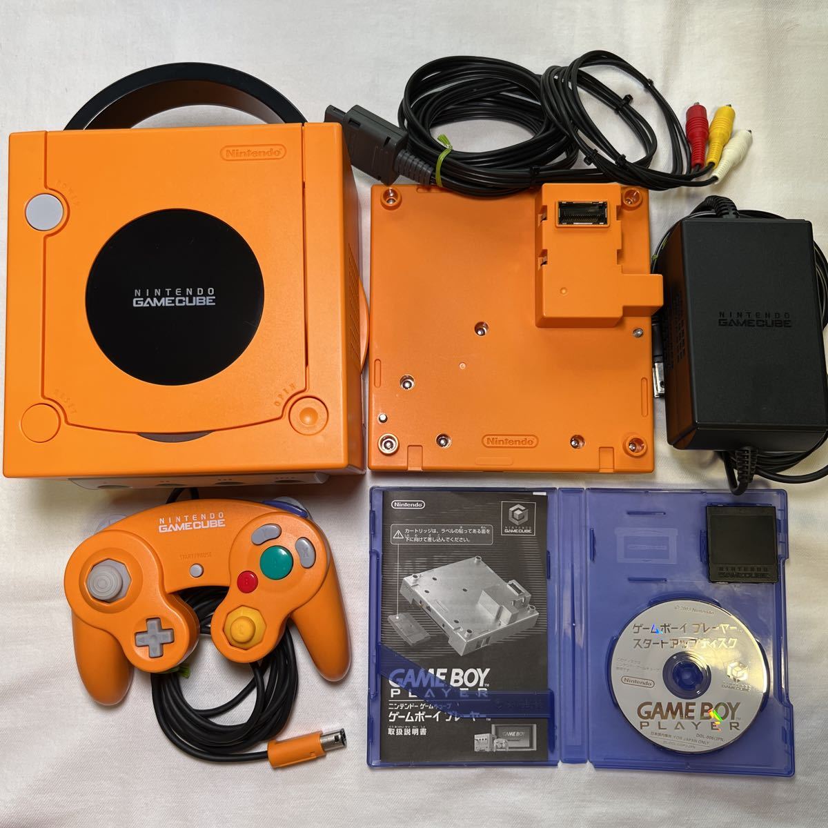 ゲームキューブ GAMECUBE ゲームボーイプレーヤー オレンジ 本体 動作品-