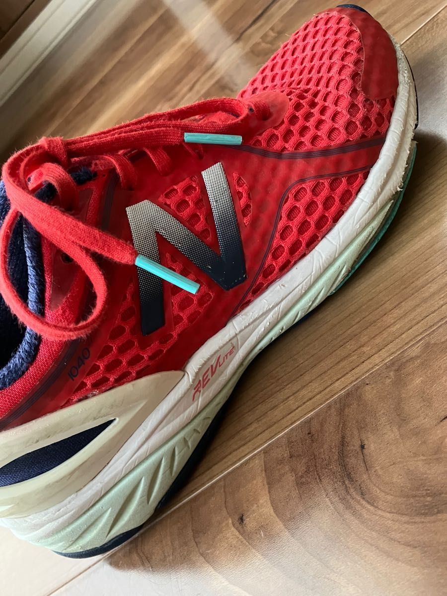 new balance ニューバランス スニーカー 赤 22.5 ランニング