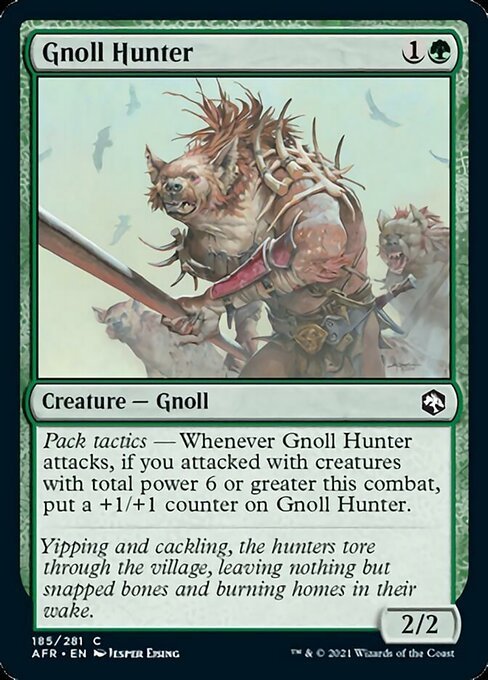 MTG ■緑/英語版■ 《ノールの狩人/Gnoll Hunter》★FOIL★フォーゴトン・レルム探訪　AFR_画像1