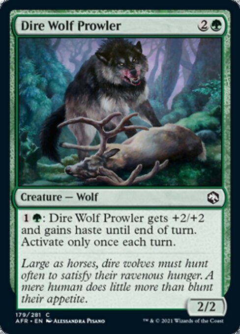 MTG ■緑/英語版■ 《うろつくダイア・ウルフ/Dire Wolf Prowler》★FOIL★フォーゴトン・レルム探訪　AFR_画像1