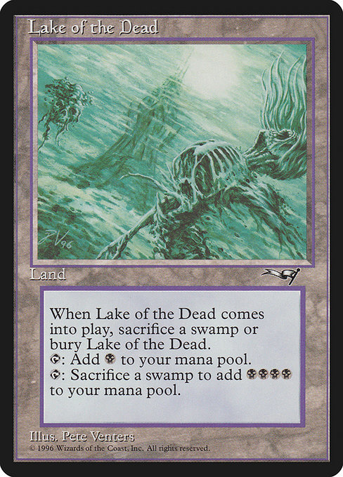 MTG ■土地/英語版■ 《Lake of the Dead》アライアンス ALL_画像1