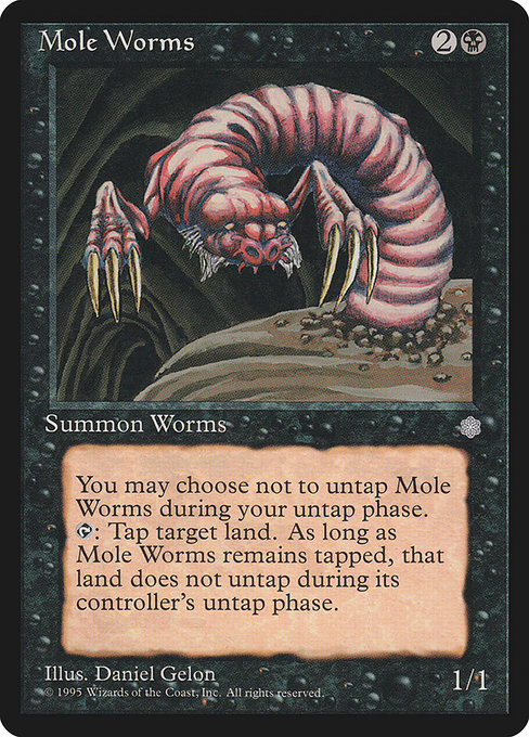 MTG ■黒/英語版■ 《穴掘り蟲/Mole Worms》アイスエイジ ICE_画像1