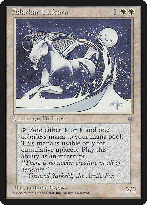 MTG ■白/英語版■ 《Adarkar Unicorn》アイスエイジ ICE_画像1