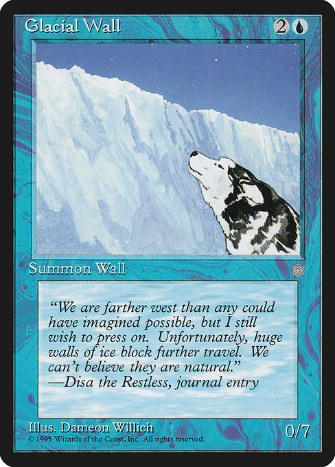 MTG ■青/英語版■ 《氷河の壁/Glacial Wall》アイスエイジ ICE_画像1
