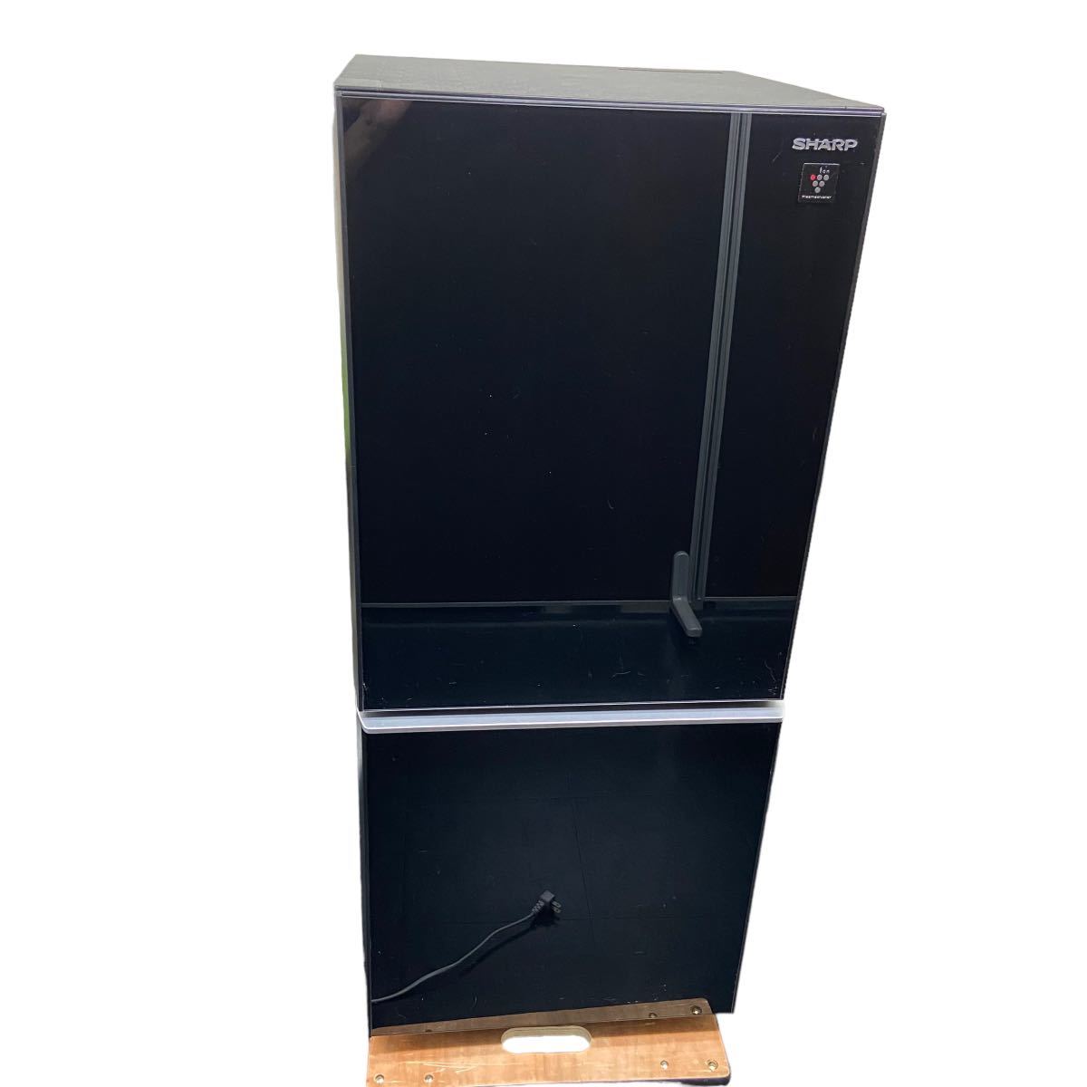 1円 2020年製 SHARP 137L 2ドア冷凍冷蔵庫 SJ-GD14F ピュアブラック