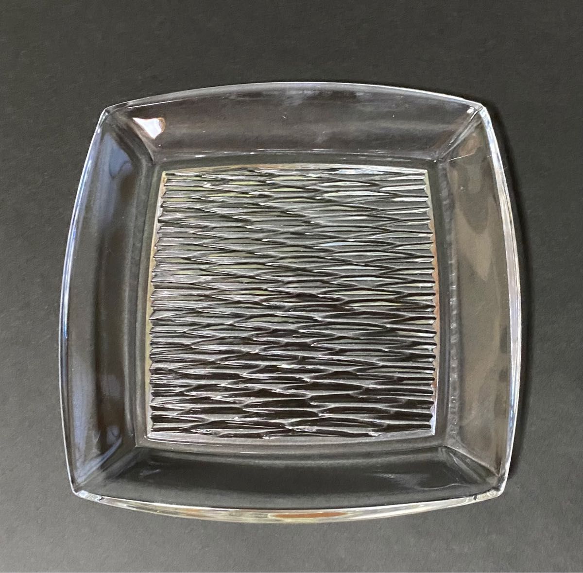 HOYA ガラス皿  銘々皿  小皿  角皿  クリスタルガラス 4枚 日本製 ⑨