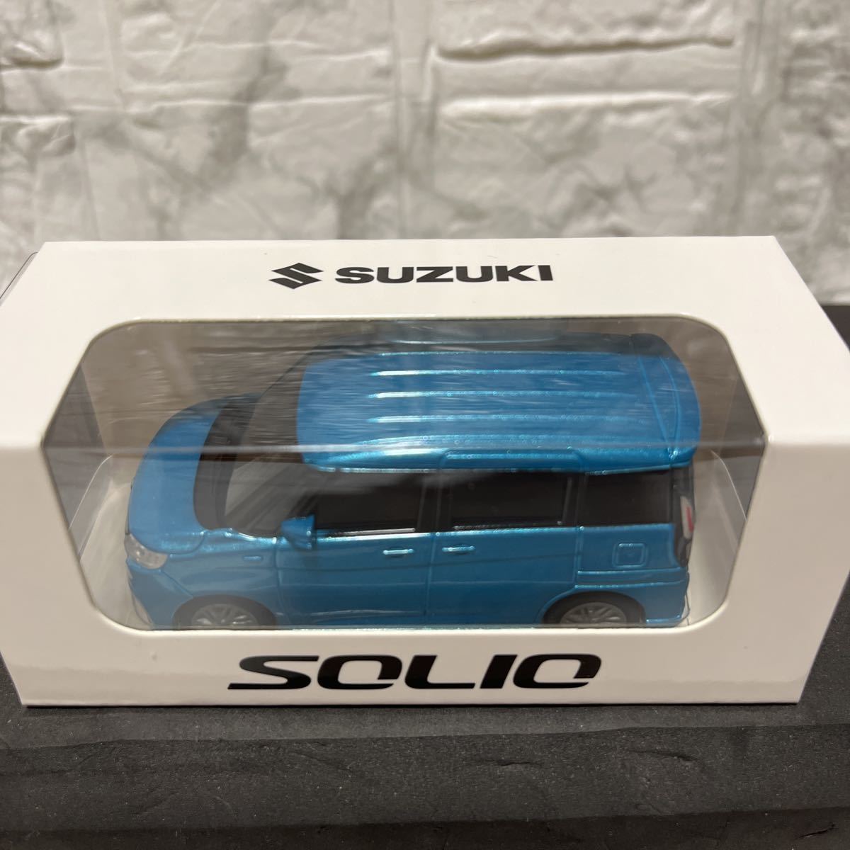 SUZUKI スズキ ソリオ SOLIO ネオンブルーメタリック　青　プルバックカー 非売品 ミニカー カラーサンプル　ディーラー_画像2