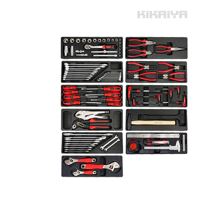 キャビネット用 工具セット 84pcs キャビネットにジャストサイズ 引き出し用 工具箱 ツールセット DIY 整備工具 【 送料無料 】_画像1