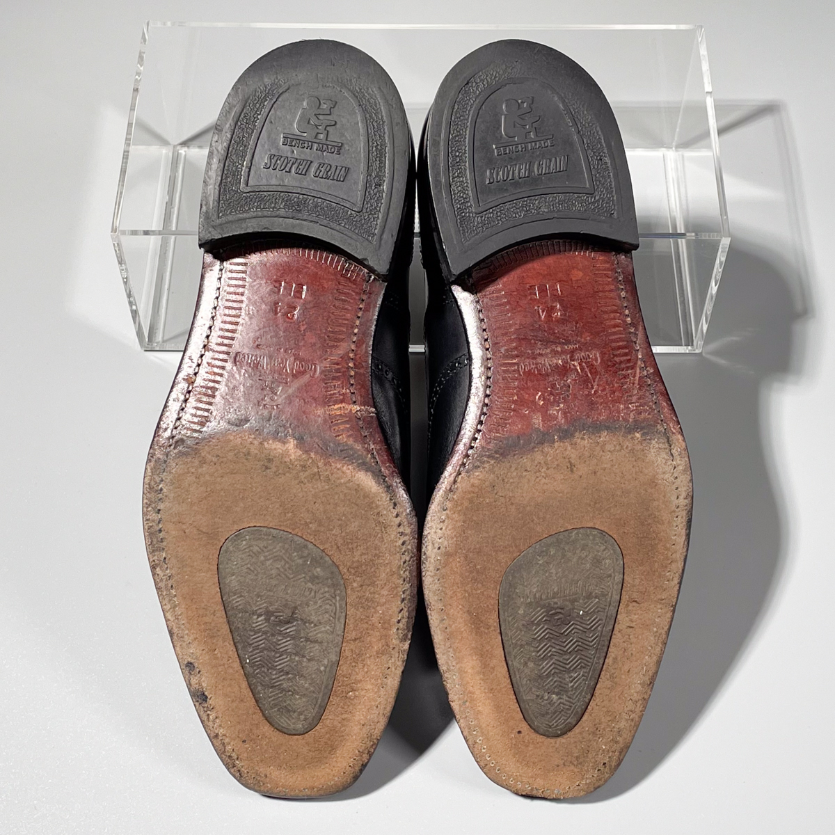 即決 SCOTCH GRAIN スコッチグレイン ウイングチップ ブラック 黒 メンズ 本革 レザー 革靴 24cm ビジネスシューズ フォーマル B0826の画像7