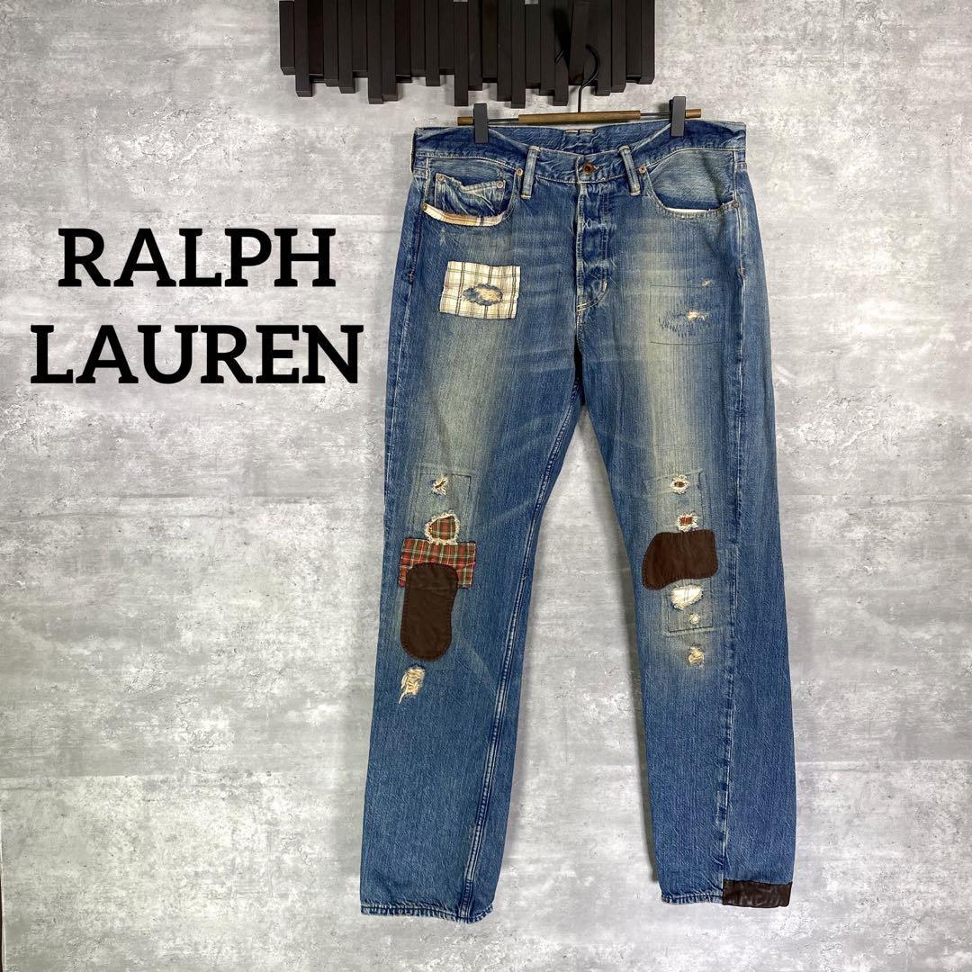 『RALPH LAUREN』ラルフローレン (35) パッチワークデニムパンツ