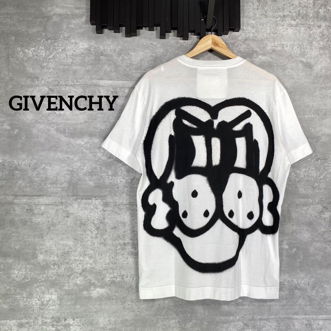新品本物 『GIVENCHY』ジバンシー (XL) スプレードックプリントTシャツ 男性用