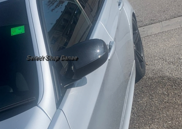 BMW用 E90系 LCI カーボン エアロ サイドミラー カバー パネル E87E88E81E82E91E92E93 ドアミラー ドア ミラー トリム_取り付けイメージです。