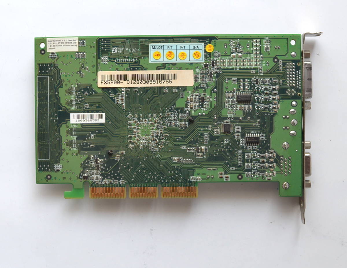 稀少！Nvidia GeForce FX5200 180-10162-0000-A03 AGP Graphics Card MacOS9/OSX_画像4