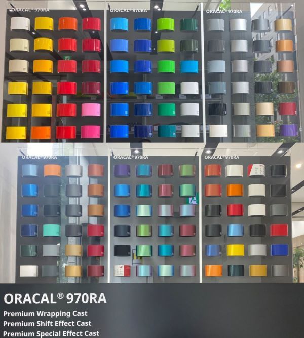 ORACAL カーラッピングフィルム 970GRA-090 グロスシルバーグレー 152cm×20cm ORAFOL製 艶ありシルバー系 オラカル カーラッピングシート_画像10