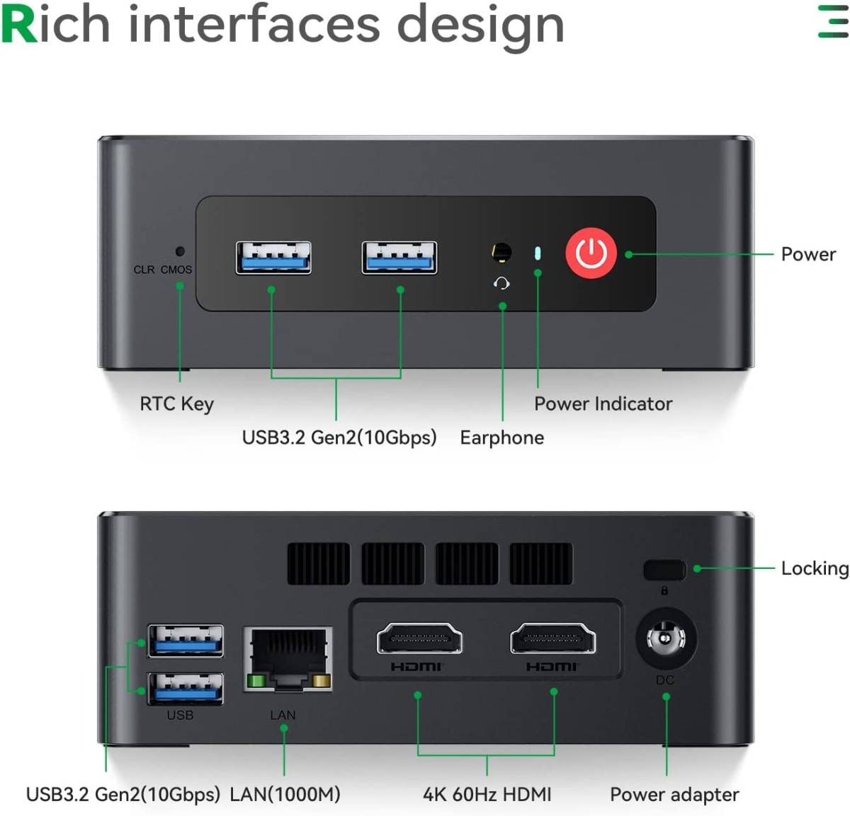 Intel N100 ミニPC 16GB M 2SSD 500GB TRIGKEY G4 Mini PC Intel N100 ミニPC 16GB M 2SSD 500GB TRIGKEY G4 Mini PC
