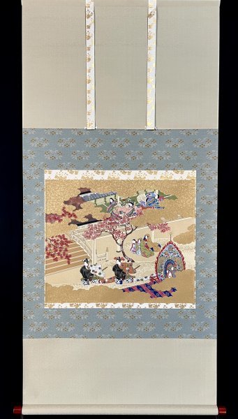 複製】土佐光起 源氏物語 二幅『若紫之図』『紅葉賀之図』掛軸 複製】土佐光起 源氏物語 二幅『若紫之図』『紅葉賀之図』掛軸