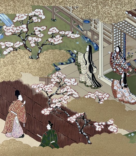 お取り寄せ】 真作/春我/大和絵/歴史画人物図/土佐派/双幅/布袋 お取り寄せ】 真作/春我/大和絵/歴史画人物図/土佐派/双幅/布袋
